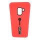 Cover Kickstand Matte With Finger Strap Samsung Galaxy A8 2018 A530 Red